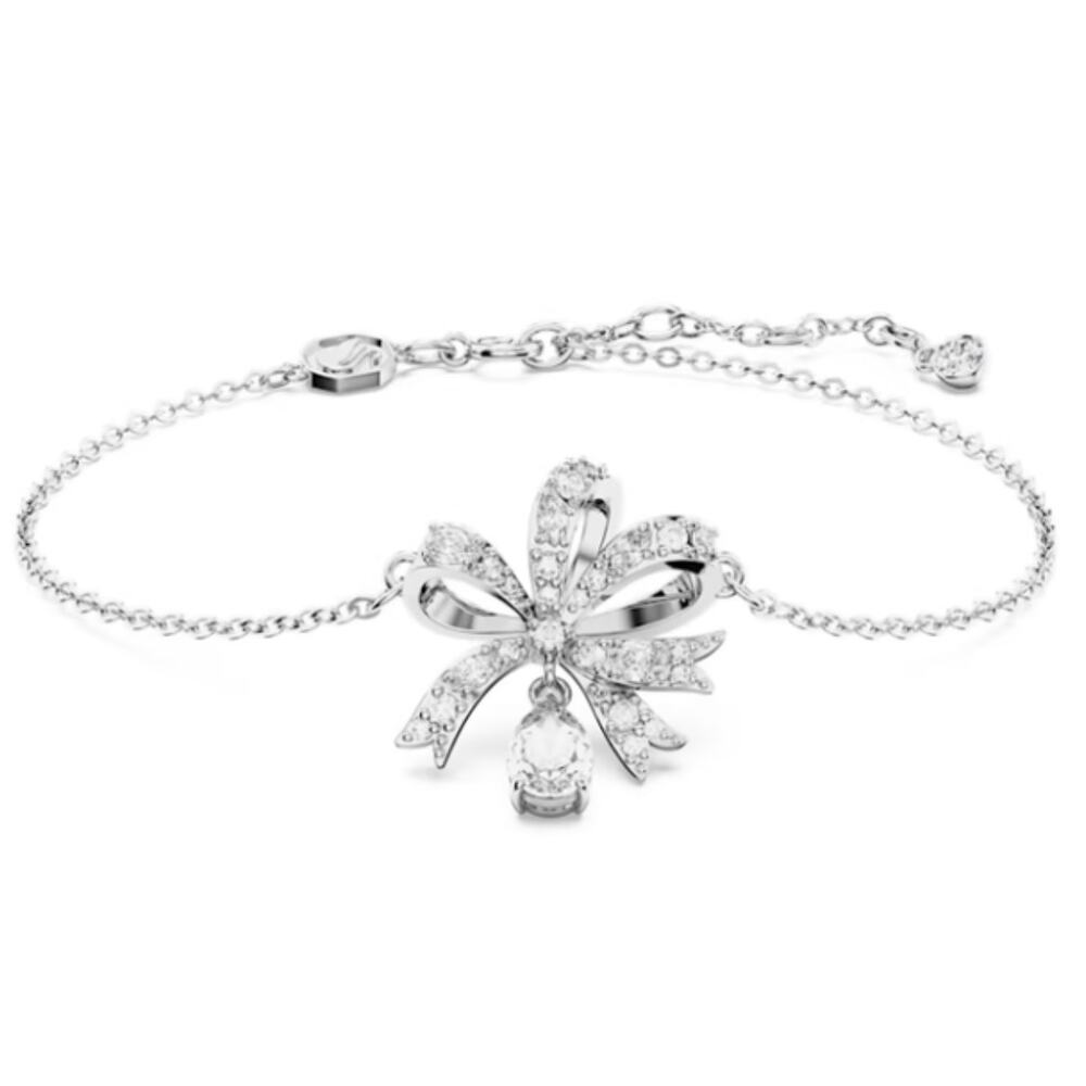 Swarovski Volta Rhodium Plated White Bow Bracelet 5647581 - Picture 2 of 4